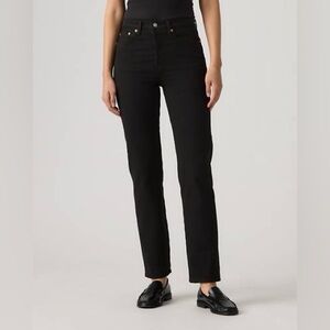 Levi's Women's Dark Black Straight Jeans